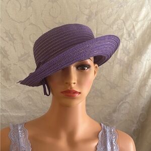 Purple One Size Fits Most Polyester, Metallic and Cotton Hat (Good Condition)